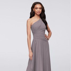 David’s Bridal One-Shoulder Dress Portobello size 12